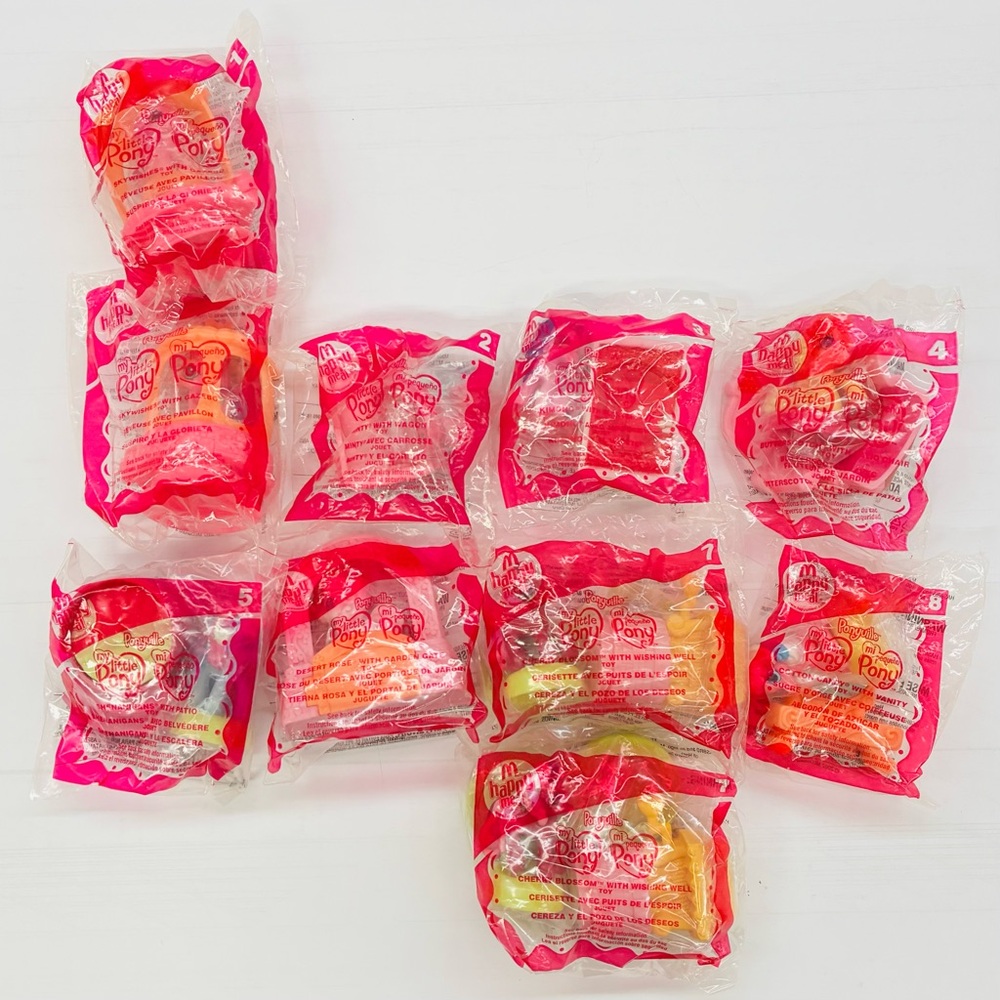 2007 McDonald’s My Little Pony Ponyville Set of 8+2 Extras